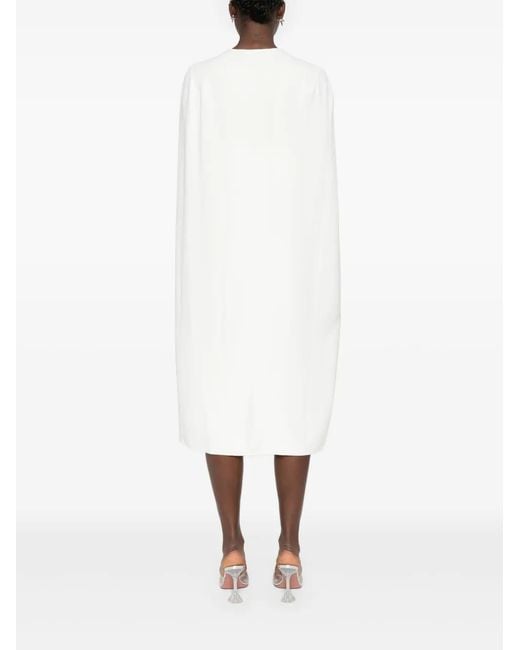 Stella McCartney White Cape-Design Dress