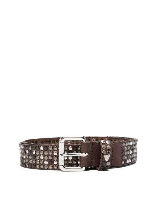 HTC White Studded Belt for men