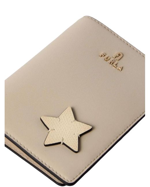 Furla Natural S Camelia Star-Patch Passport Holder