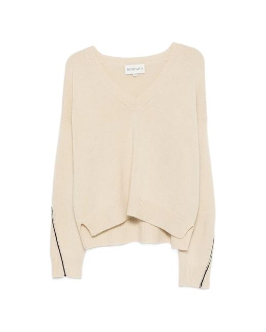 Pull À Col V Bompard en coloris Natural