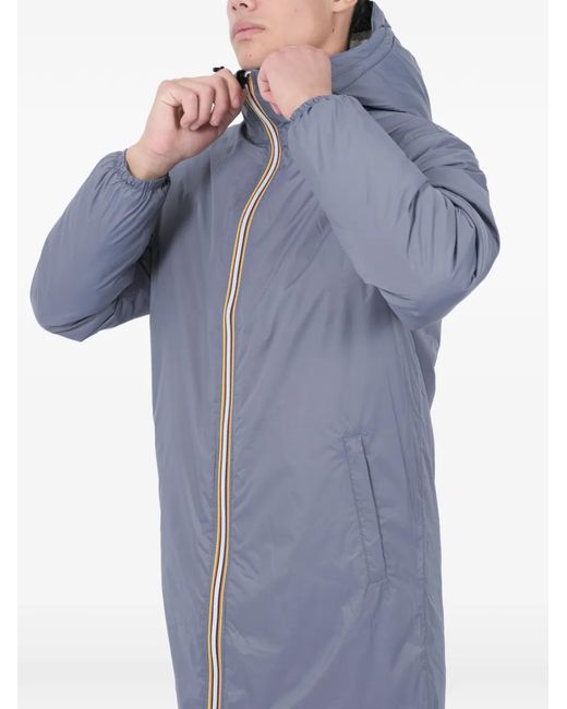 K-Way Blue Le Vrai 3.0 Eiffel Orsetto Hooded Coat