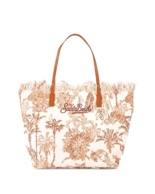 Mc2 Saint Barth Natural City Graphic-Print Tote Bag