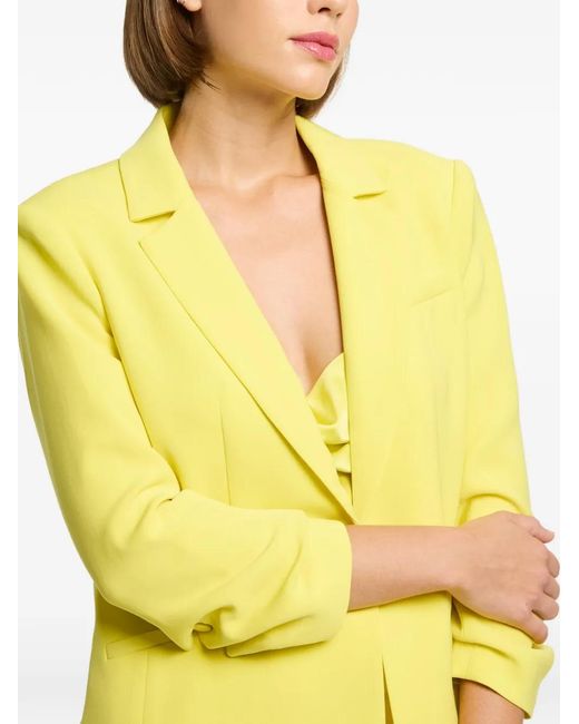 Cinq À Sept Yellow Khloe Crepe Blazer
