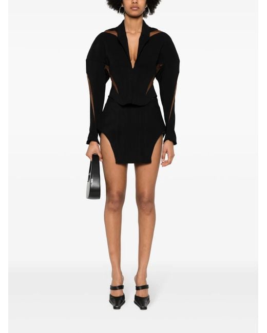 Mugler Black Spiral Illusion Jacket