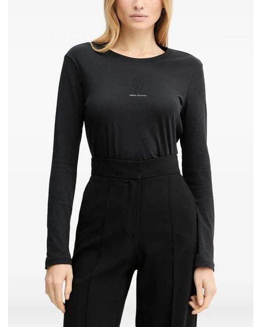 ARMANI EXCHANGE Black Long-Sleeve T-Shirt