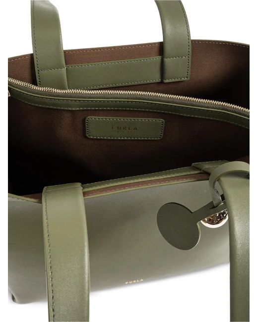 Furla Green Charm Strap Tote Bag