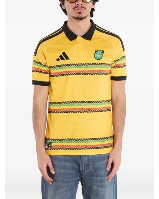 Adidas Yellow X Bob Marley Jamaica 26 Polo Shirt for men