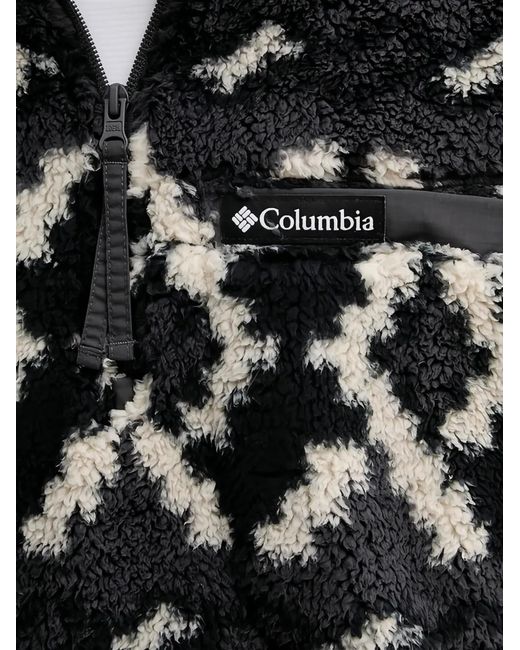 Columbia Black Rugged Ridge Patterned Zipped Sweater for men