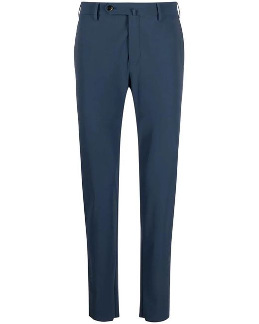 PT Torino Blue Mid-Rise Skinny-Cut Trousers for men