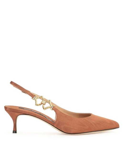 Sergio Rossi Brown 50Mm Sea Scale Pumps