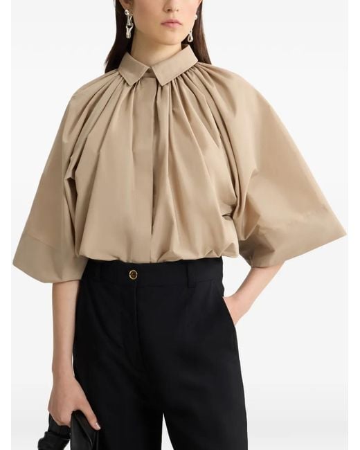 Patou Natural Gathered Blouse