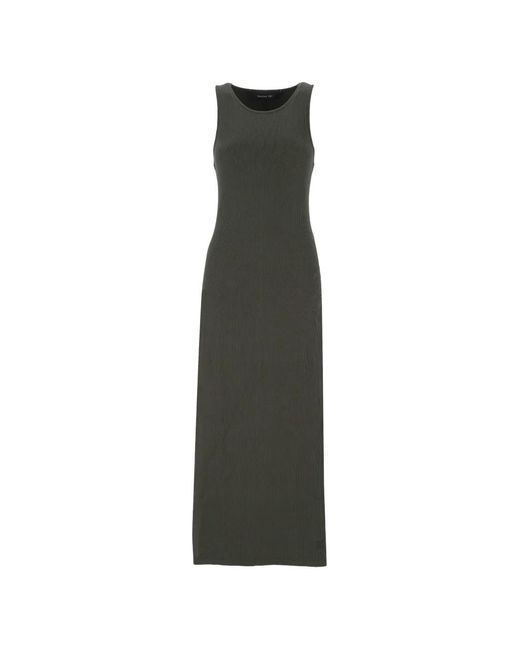 FEDERICA TOSI White Ribbed-Knit Racerback Maxi Dress