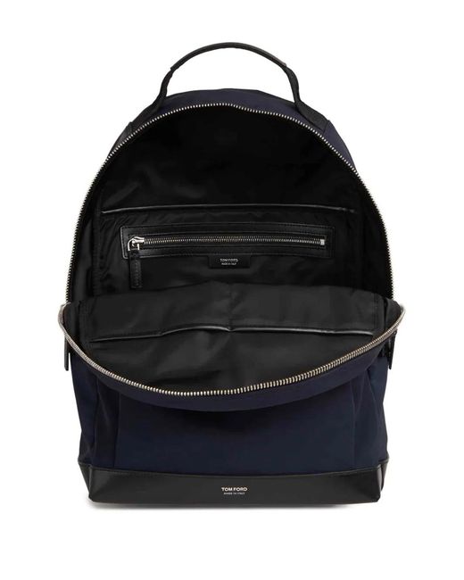 Tom Ford Blue Zip Backpack for men