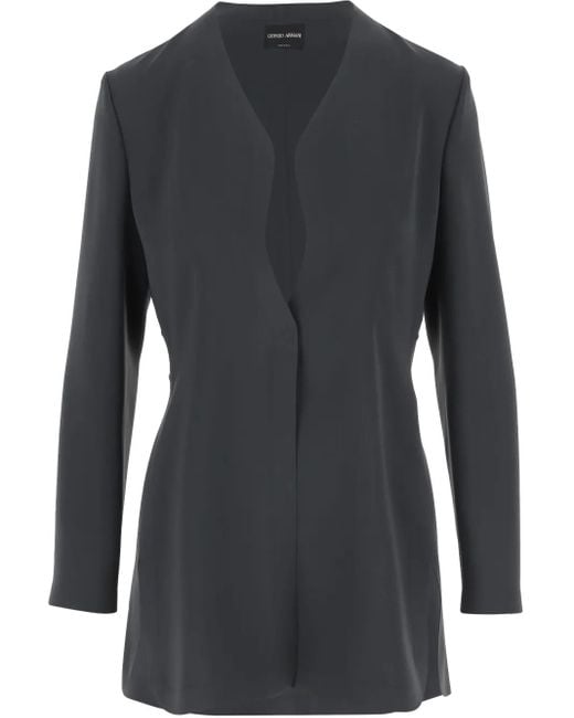 Giorgio Armani Gray Single-Breasted Jacket