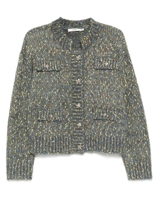B+ AB ニット カーディガン Gray