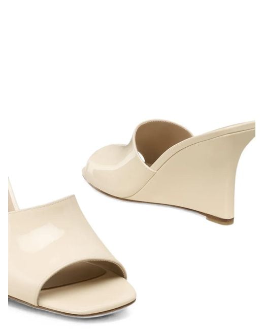 Stuart Weitzman Natural Vinnie Wedge Mules