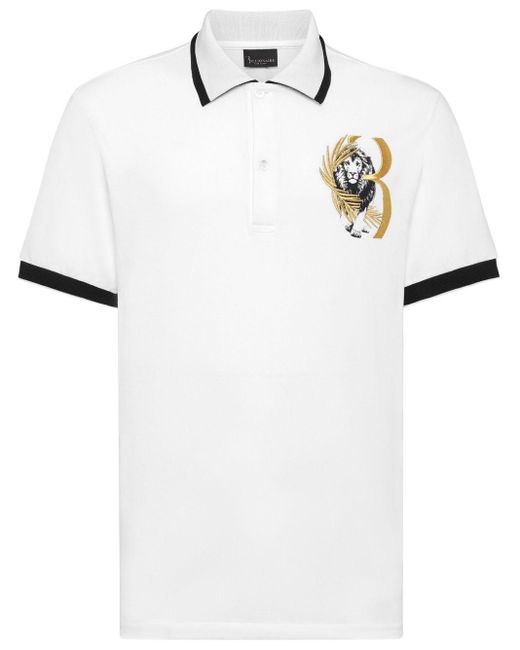 Billionaire Poloshirt mit Logo-Stickerei in White für Herren