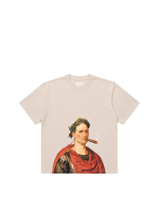 Melt White Graphic-Print T-Shirt for men