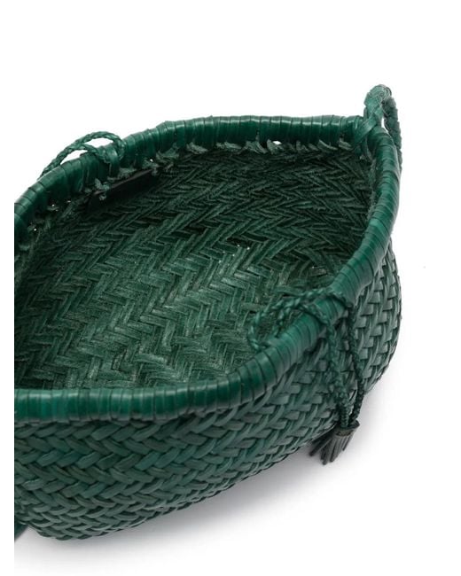 Dragon Diffusion Green Small Grace Leather Basket Bag