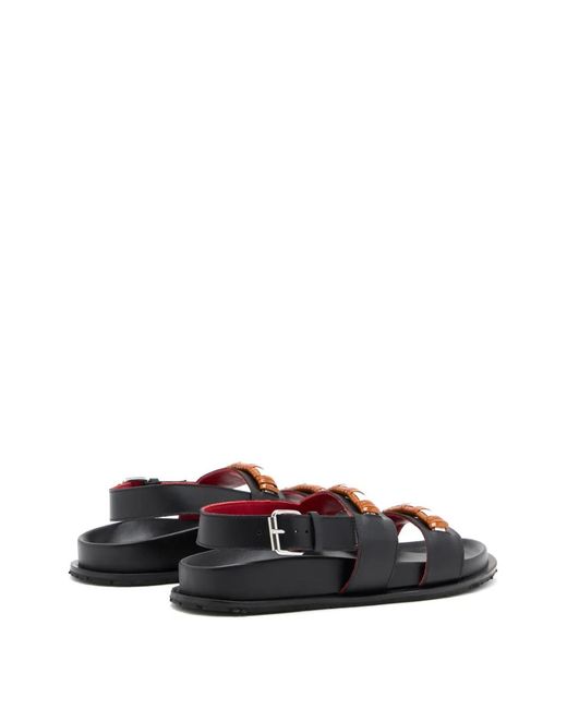 Plan C White Buckle-Strap Sandals