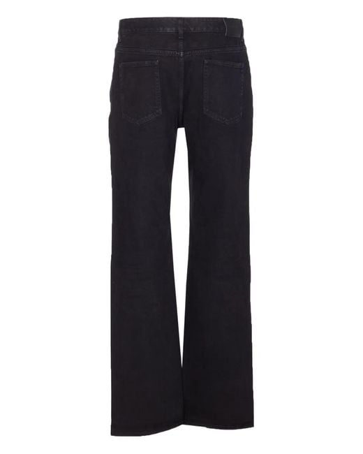 Saint Laurent Blue Classic-Five Pockets Logo-Patch Jeans for men