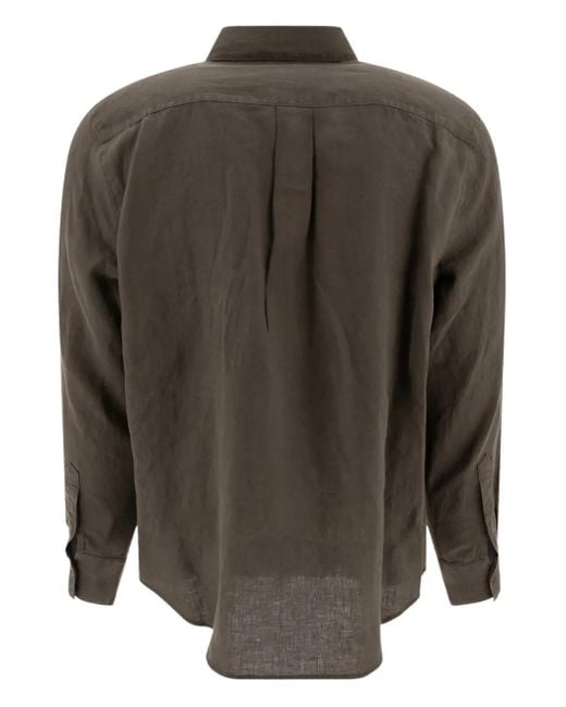 Vince Green Double-Pocket Linen Shirt for men