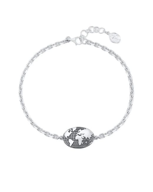 Dower & Hall White One World Chain Bracelet for men