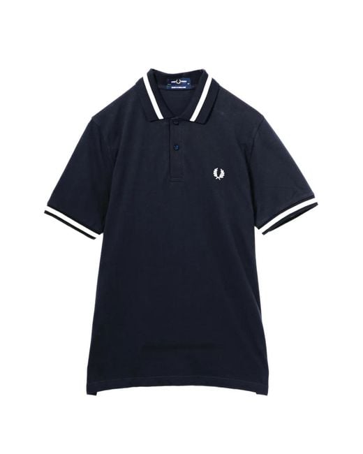 Fred Perry Blue Logo-Embroidered Polo Shirt for men