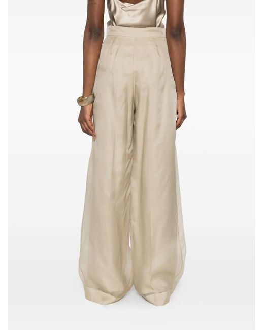 Max Mara White Mxeolivi Wide-Leg Trousers