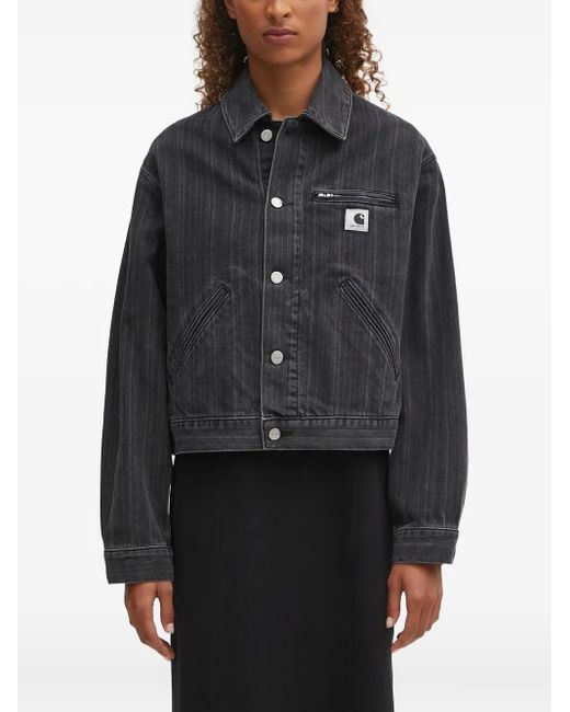 Carhartt Black Zip-Pocket Denim Jacket