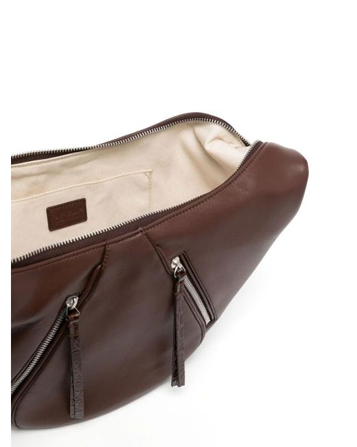 Borsa A Spalla Story di By Far in Brown