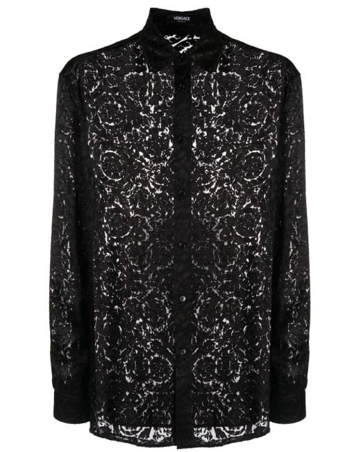 Chemise Barocco Versace pour homme en coloris Black