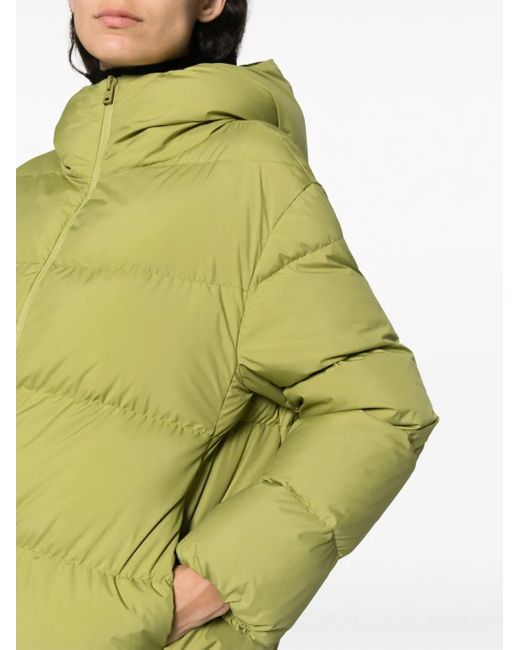 Herno Green Zip-Up Hooded Down Jacket