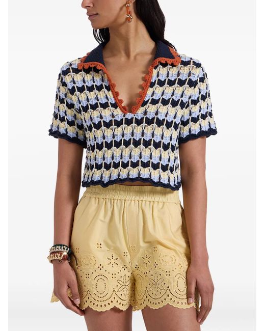 LaDoubleJ Blue Perry Polo Top