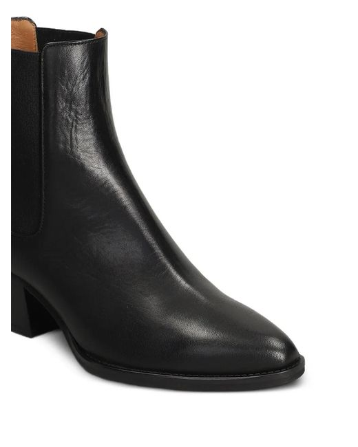 Julie Dee Black Elasticated Side-Panel Chelsea Boots