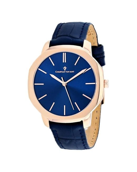 Christian Van Sant Blue Octavius 42Mm Watch for men