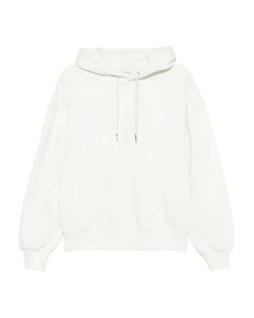 Calvin Klein White Hoodie mit Logo-Stickerei