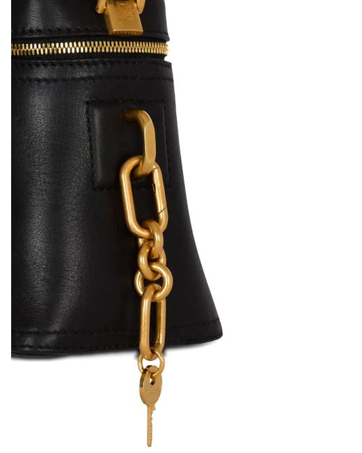 Balmain Black Pulse Vanity Leather Tote Bag