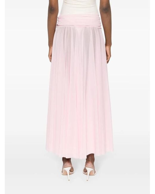 Philosophy Di Lorenzo Serafini Pink Tulle Midi Skirt