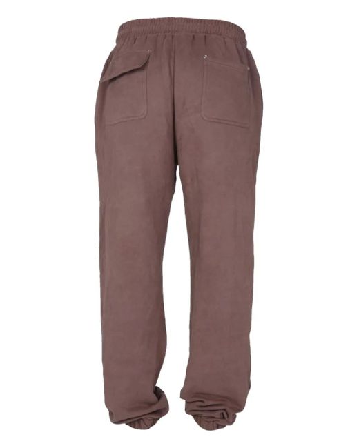 MOUTY Brown Logo-Patch Track Pants for men