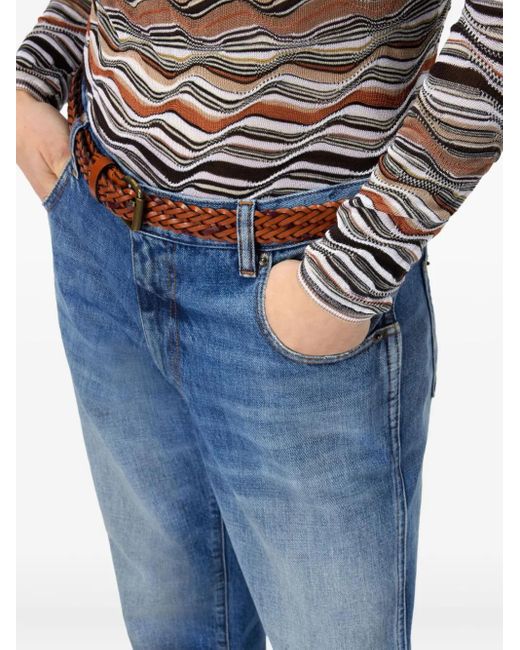 Missoni Blue High-Waisted Flared-Leg Jeans
