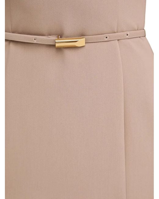 Marciano Natural Belted V-Neck Midi Dress