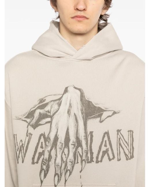 WARMAN White Logo-Print Hoodie for men
