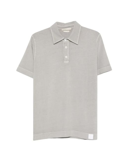 Daniele Fiesoli Gray Short-Sleeve Polo Shirt for men