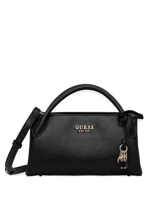 Guess Black Fedana Textured Handbag