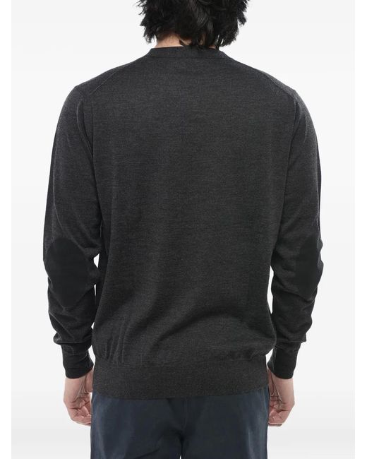 Paolo Pecora Gray Crew-Neck Sweater for men
