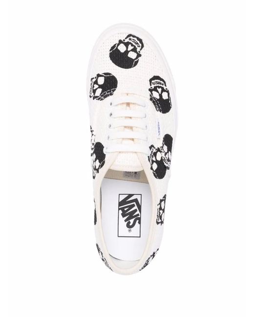 Vans White Anaheim Factory Authentic 44 Skull-print Sneakers