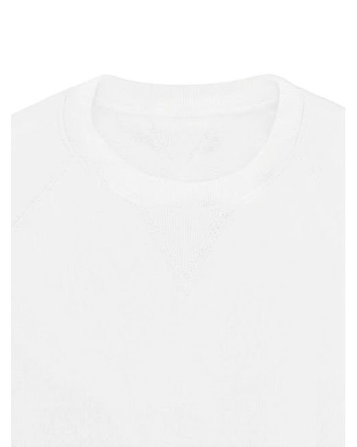 Fortela White Harvard Crew-Neck Sweatshirt for men