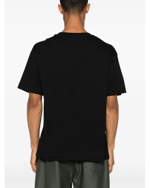 Gcds Black T-Shirt With Print for men