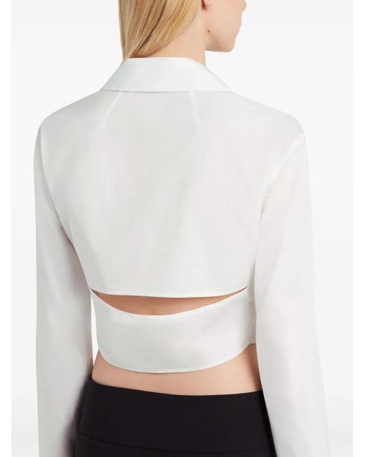 Courreges クロップド シャツ ホワイト | Lyst